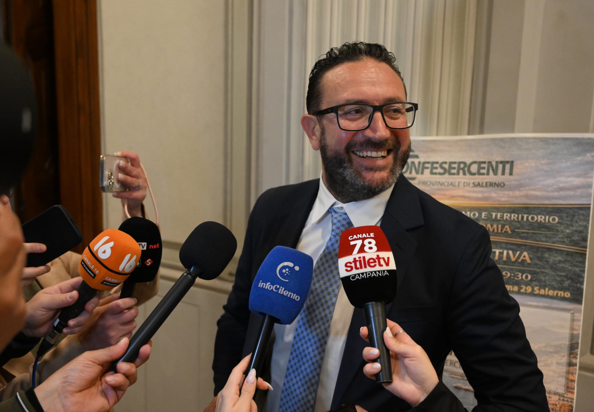 Raffaele Esposito rieletto Presidente di Confesercenti Provinciale di Salerno