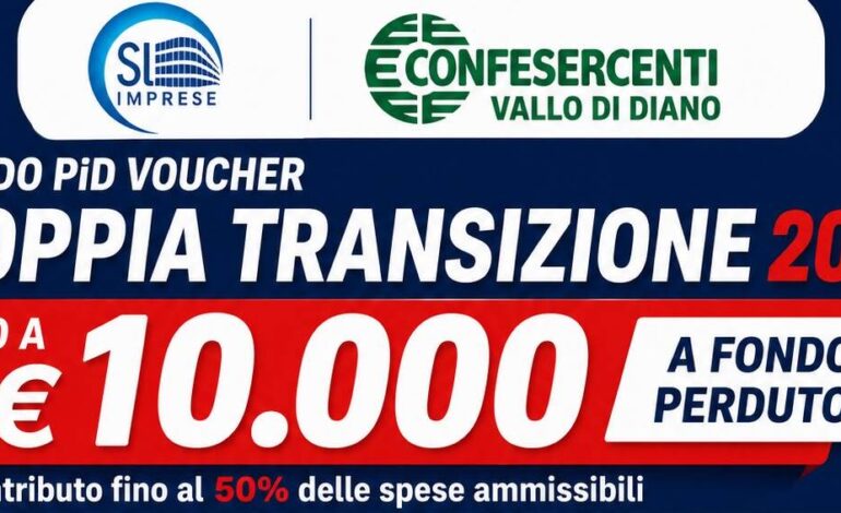Voucher PID Doppia Transizione 2026: Confesercenti Vallo di Diano pronta ad accompagnare le aziende